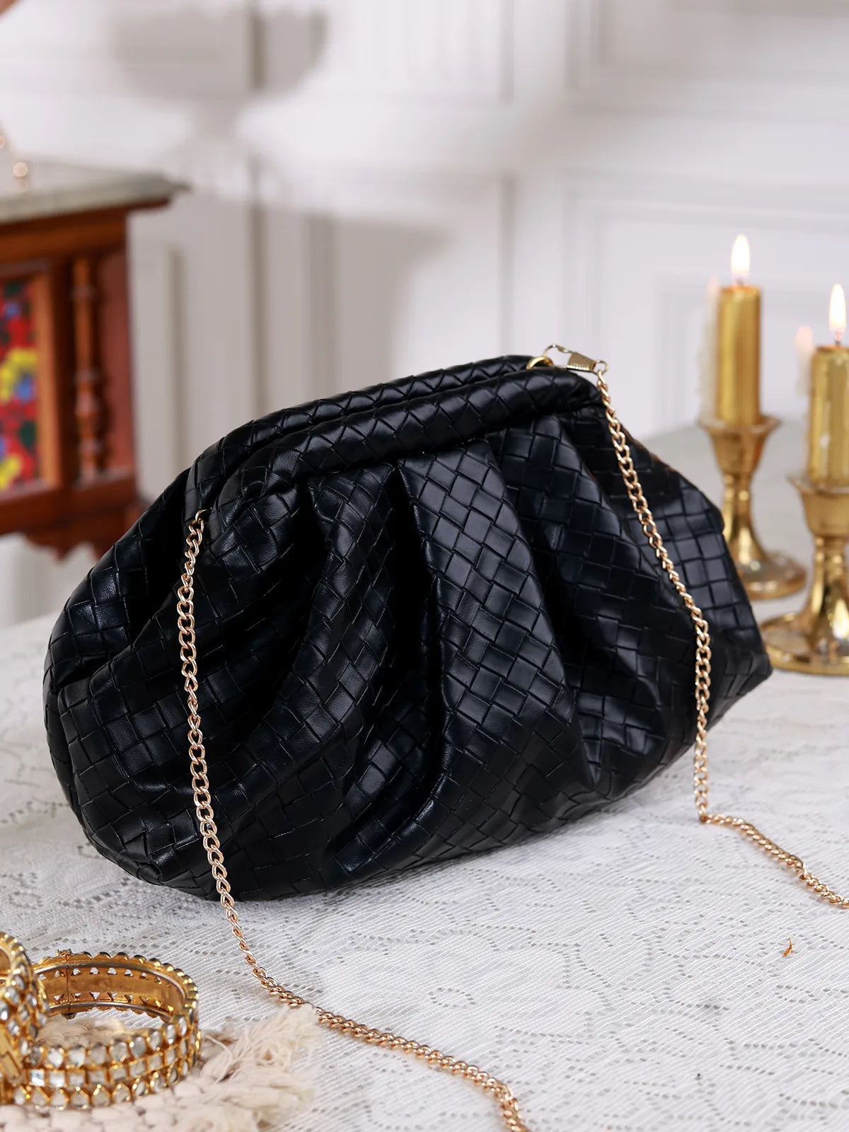 Yana Black Batua Bag