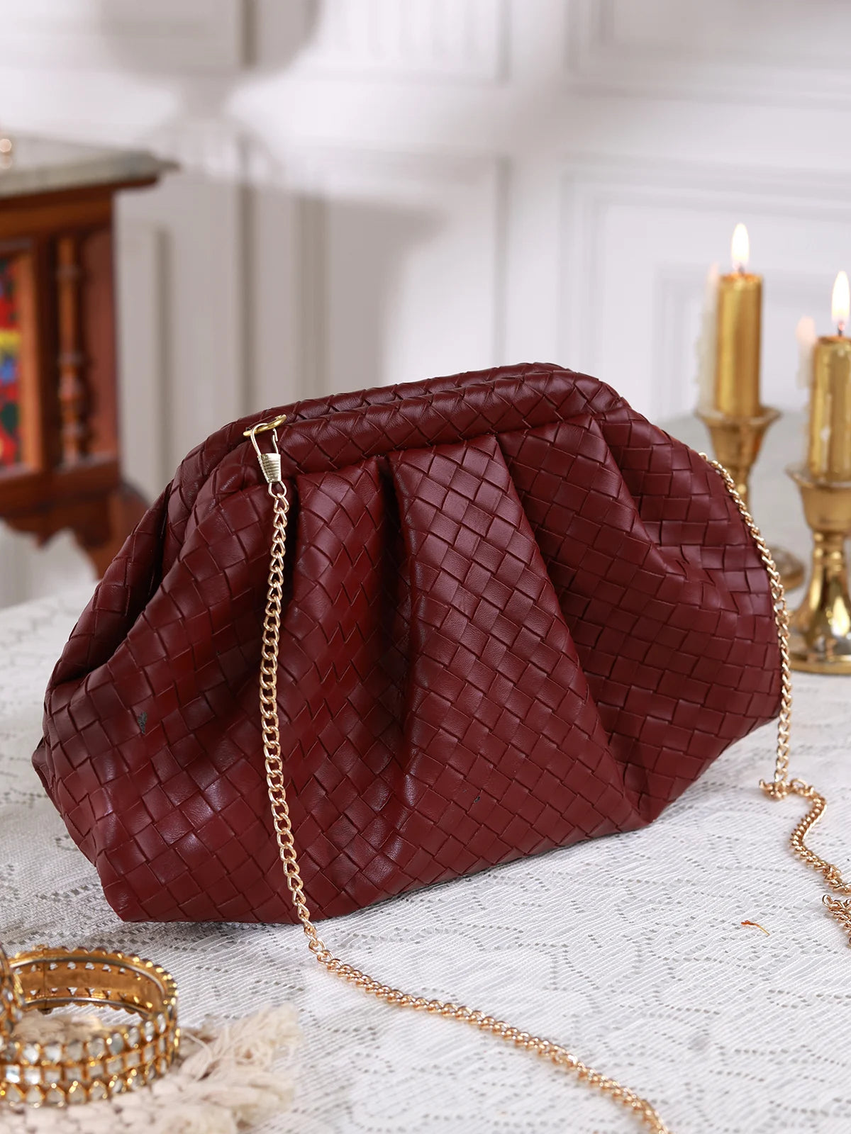 Yana Maroon Batua Bag